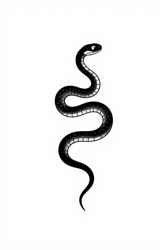 Minimal blackwork tattoo design